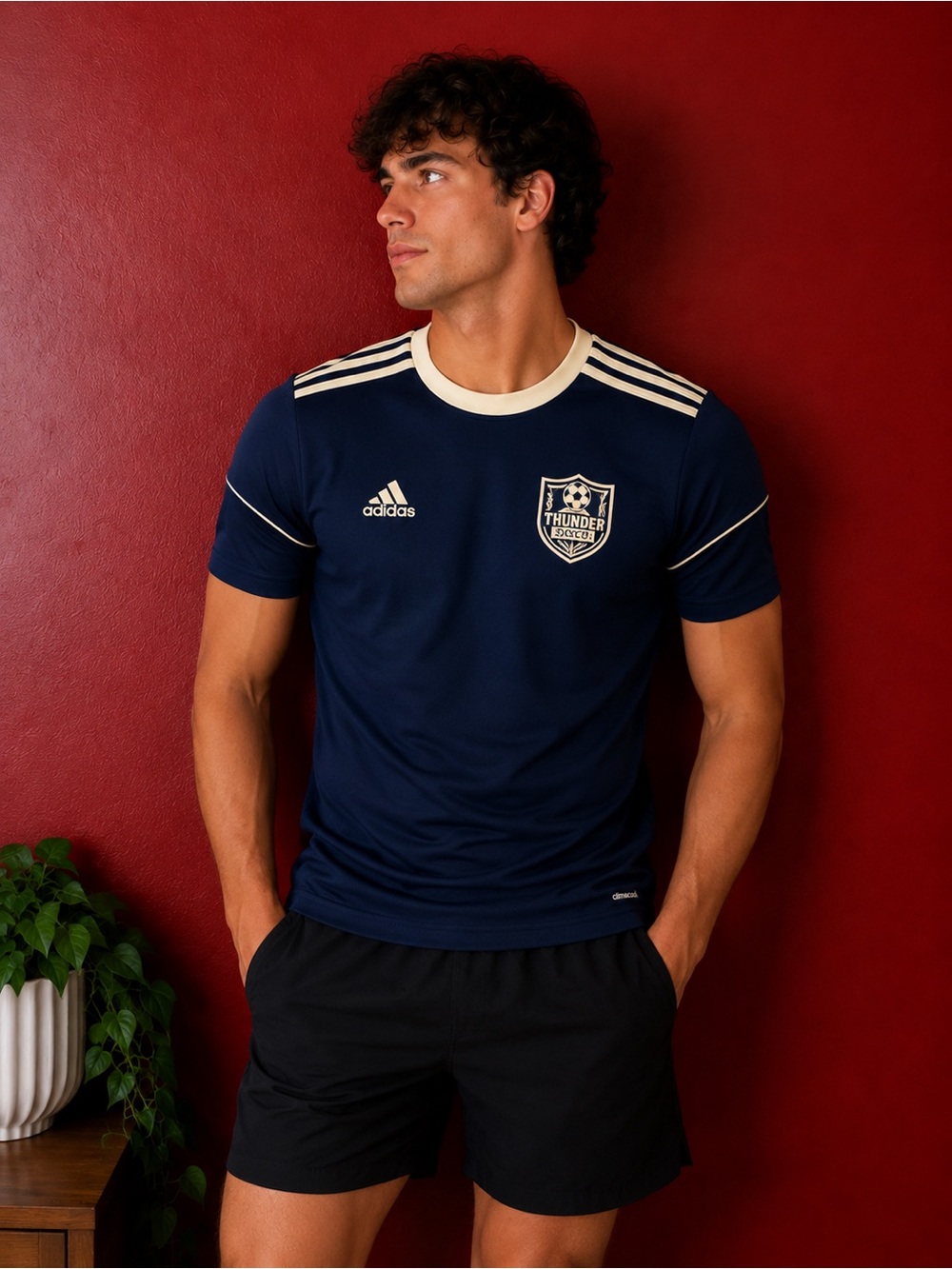Adidas Thunder Soccer #13 Climalite Jersey Navy Blue Men’s Medium